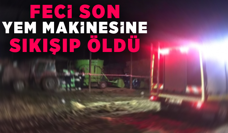 Yem makinesine sıkışan kadın öldü