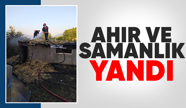 Yeni aldığı samanlar yandı