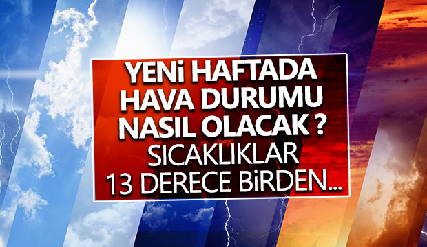 Yeni hafta da hava durumu nasıl olacak
