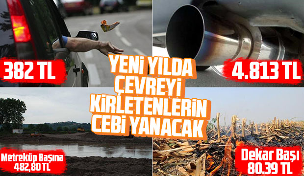 Yeni yılda çevreyi kirletenlerin cebi yanacak