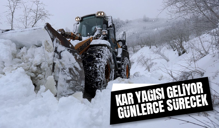 Yeniden kar geliyor, günlerce sürecek