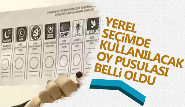 Yerel seçimde kullanılacak oy pusulası