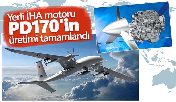 Yerli İHA motoru PD170'in üretimi tamamlandı