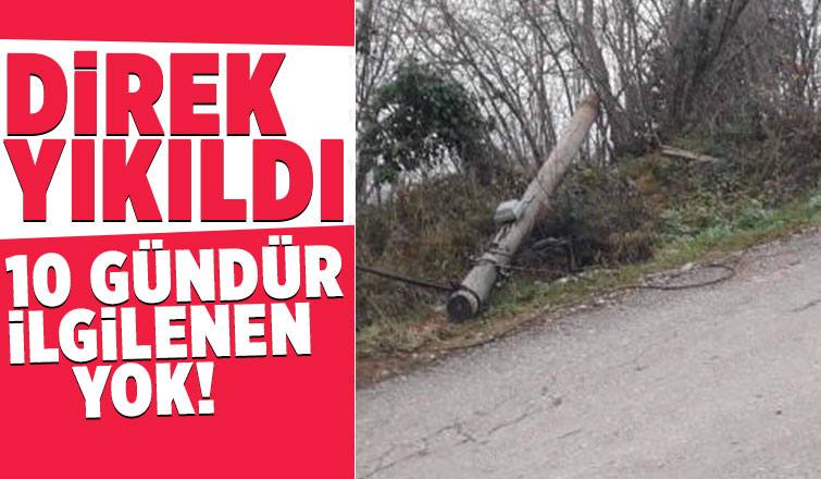 Yıkılan direğin kaldırılmaması tepki çekti