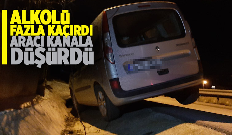 Yılbaşı gecesi alkolü fazla kaçırıp kaza yaptı