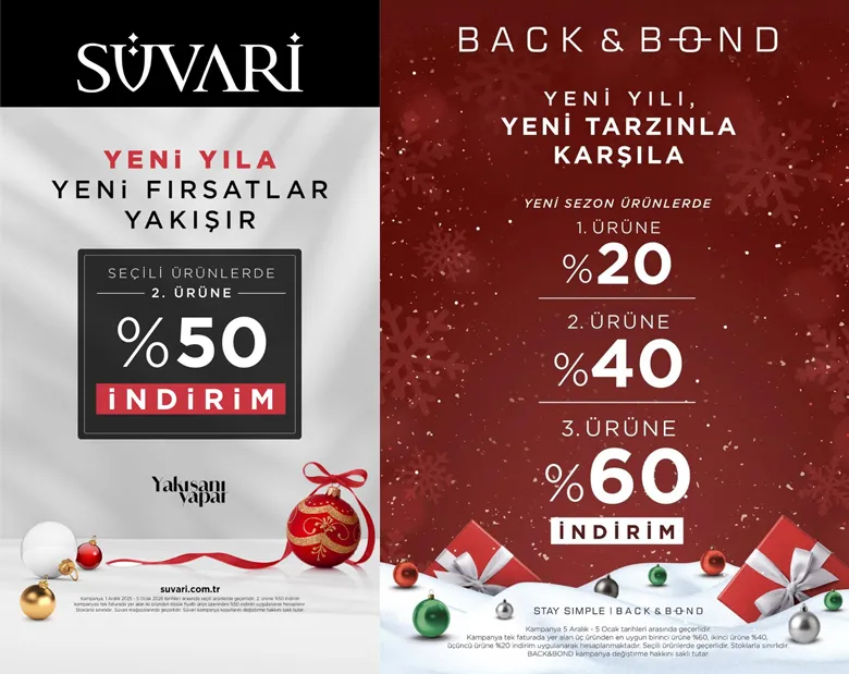 Yılbaşı İndirimleri Başladı! Süvari, Back&Bond ve Allday’den Kaçırılmayacak Kampanyalar