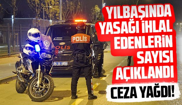 Yılbaşında yasağı ihlal edenlerin sayısı açıklandı