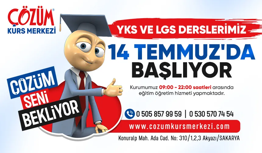 YKS ve LGS’ye Hazırlıkta Güvenin Adı: Akyazı Çözüm Kurs Merkezi!