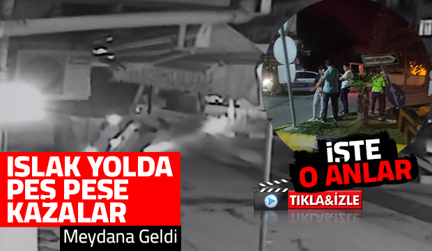 Yola akan suda kayıp böyle kaza yaptılar