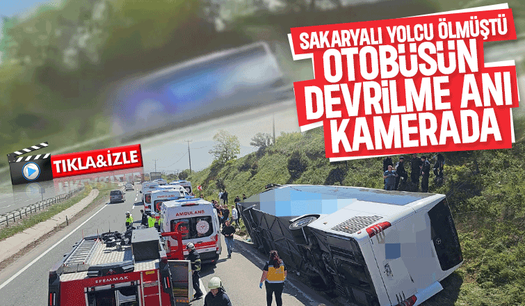 Yolcunun öldüğü kaza anı kamerada