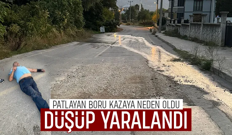Yolda akan su kazaya neden oldu