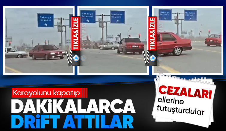 Yolu kapatıp drift attılar Tofaşçılara ceza yağdı