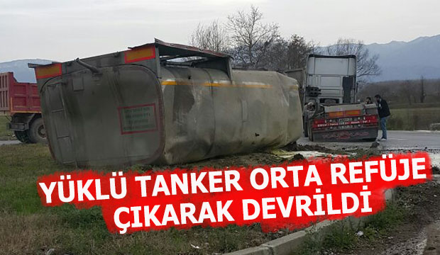 YÜKLÜ TANKER ORTA REFÜJE ÇIKARAK DEVRİLDİ 