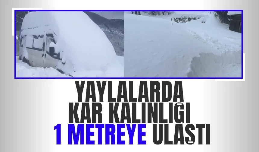 Yüksek kesimlerde kar kalınlığı bir metreyi buldu