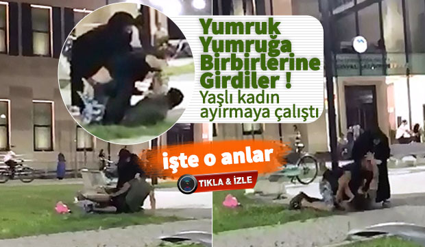 Yumruk yumruğa birbine girdiler