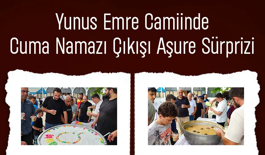 Yunus Emre Camiinde Cuma Namazı Çıkışı Aşure Sürprizi