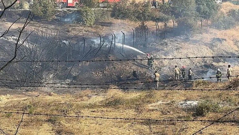 Yürekler ağza geldi, yangın cephanelik bölgesine sıçradı