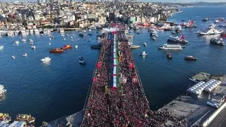 Yüz binler Filistin için tek yürek oldu