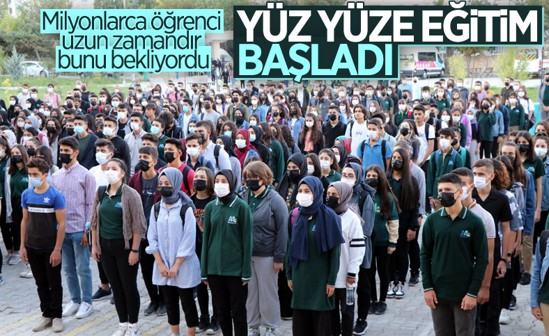 Yüz yüze eğitim başladı