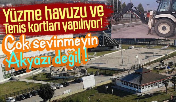 Yüzme havuzu ve tenis kortları yapılıyor