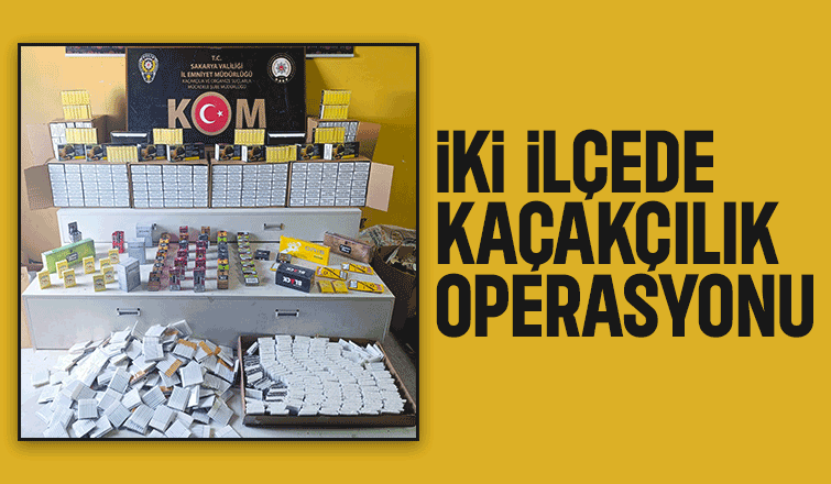 Sakarya'da çok sayıda kaçak ürün ele geçirildi