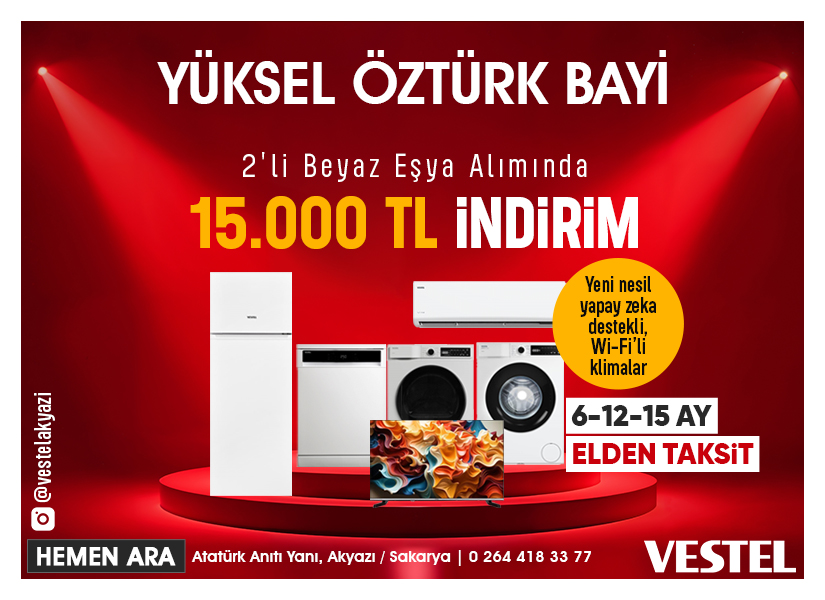 VESTEL - 15 TL İNDİRİM