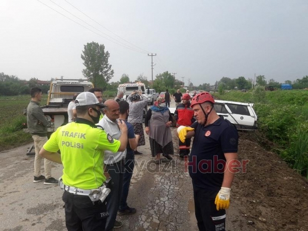 Kadın sürücü ölümden kıl payı kurtuldu