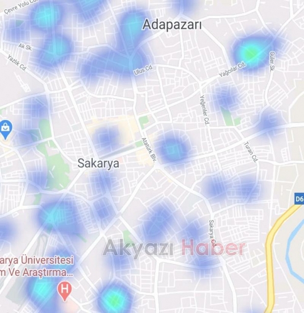 İşte şehirdeki koronavirüs haritası