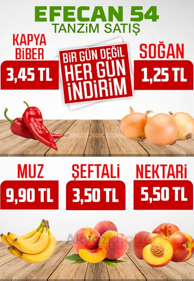 Efecan Tanzim Satışta her gün en ucuz fiyat