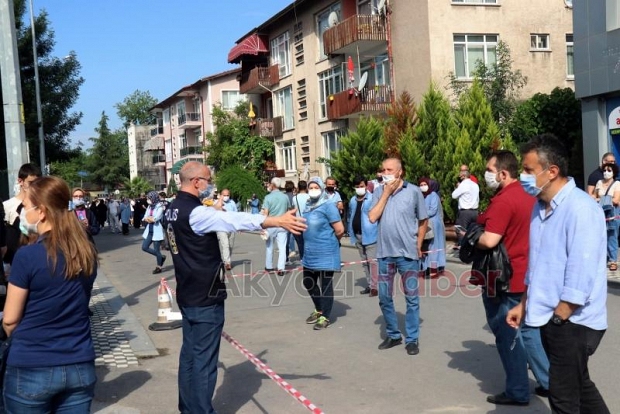 Tedbirle sınava alındılar
