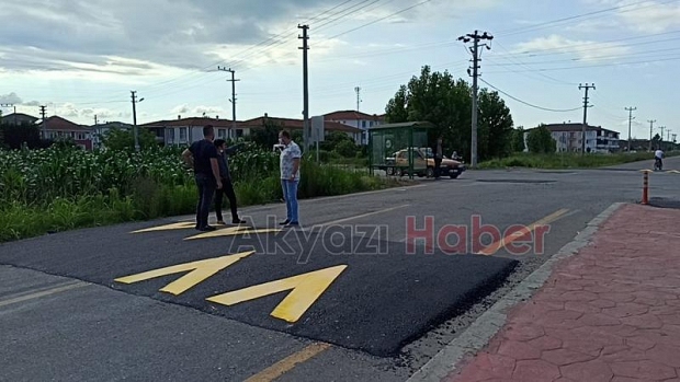 Sık sık kaza oluyordu, hız kasisi yapıldı