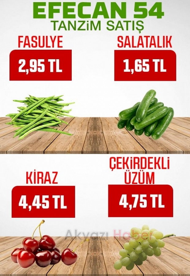 Efecan Tanzim satışta 1 gün değil her gün indirim
