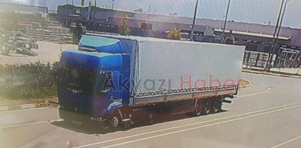 Market ürünlerinin bulunduğu tırı çaldılar