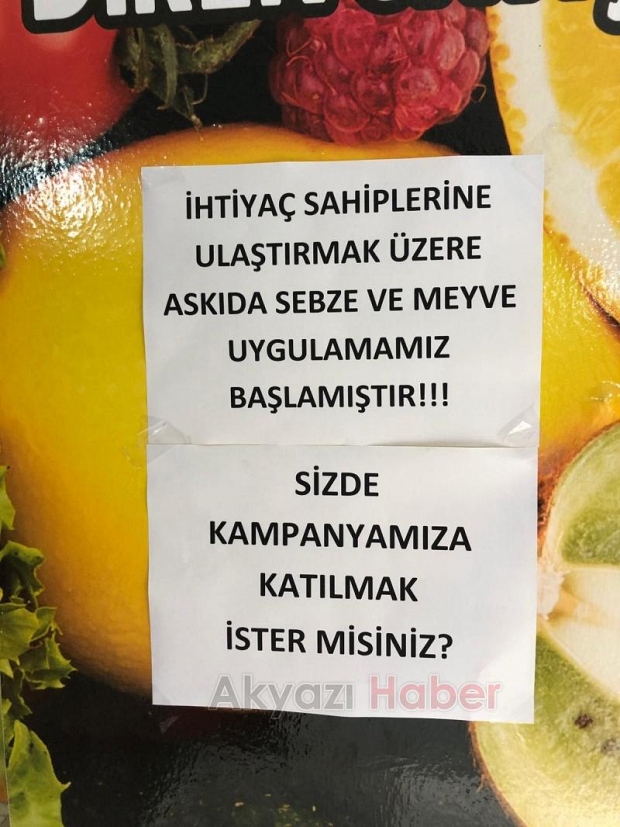 Askıda Meyve Sebze Hizmeti Efecan Tanzimden