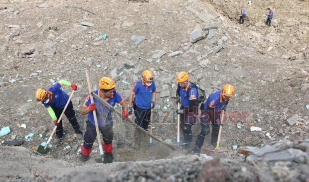 Patlama sonrası fabrikadan son görüntüler