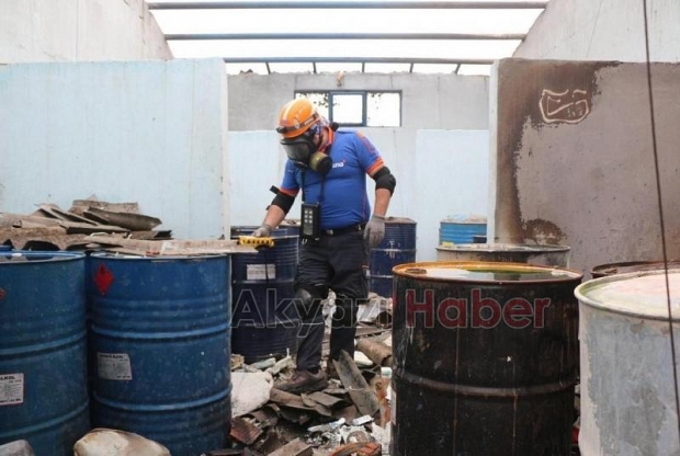 Patlama sonrası fabrikadan son görüntüler