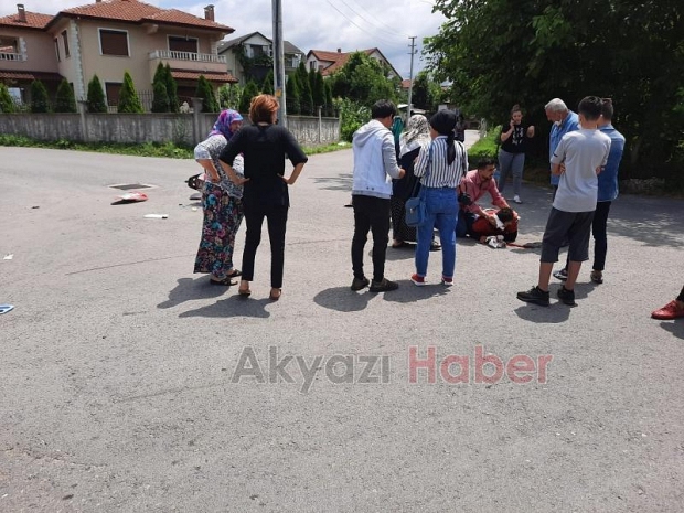 Motosiklet otomobille çarpıştı: 1 yaralı