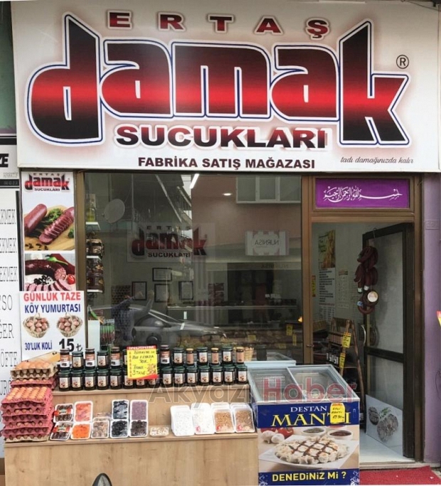 Kütahya'nın meşhur Ertaş Damak Sucukları Akyazıda