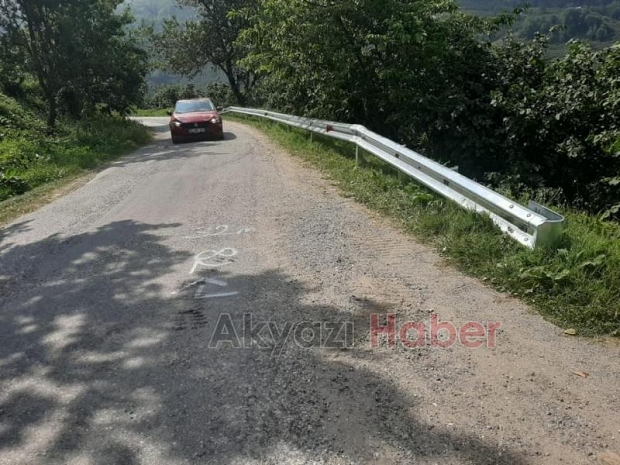 7 Mahalle yoluna çelik bariyer yapıldı