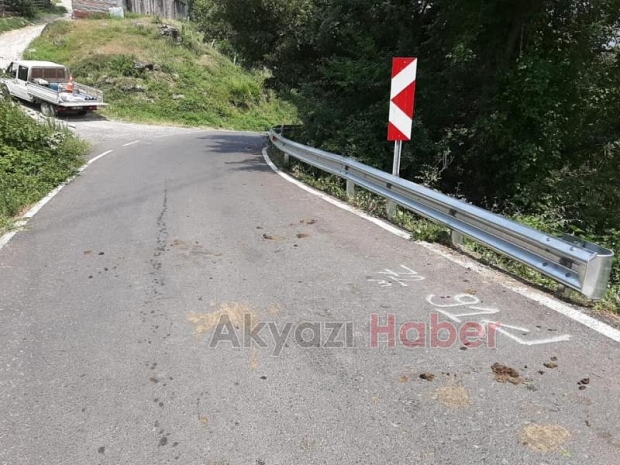 7 Mahalle yoluna çelik bariyer yapıldı