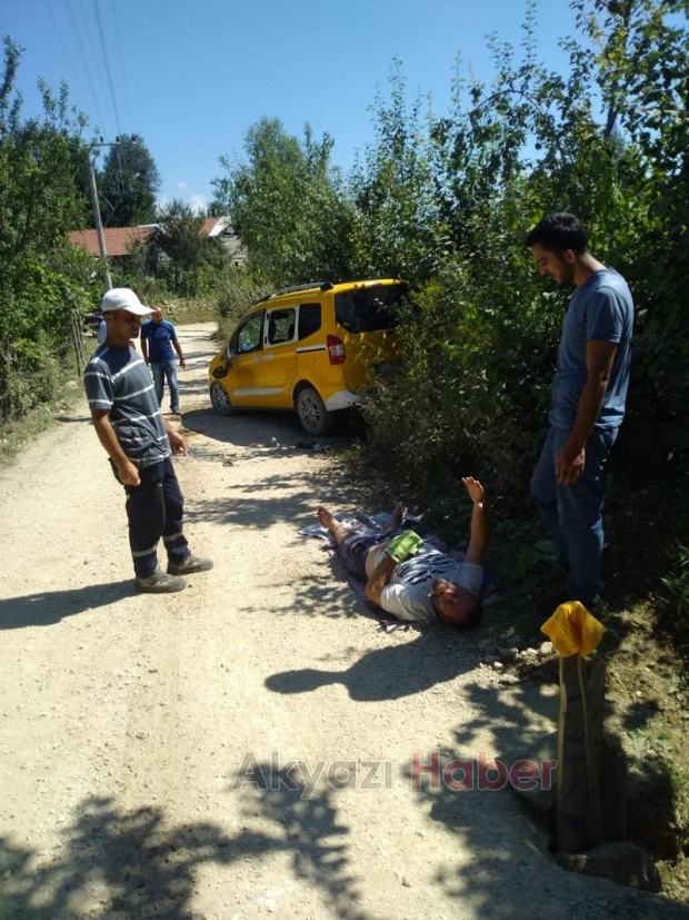 Ticari taksi kaza yaptı: 1 yaralı