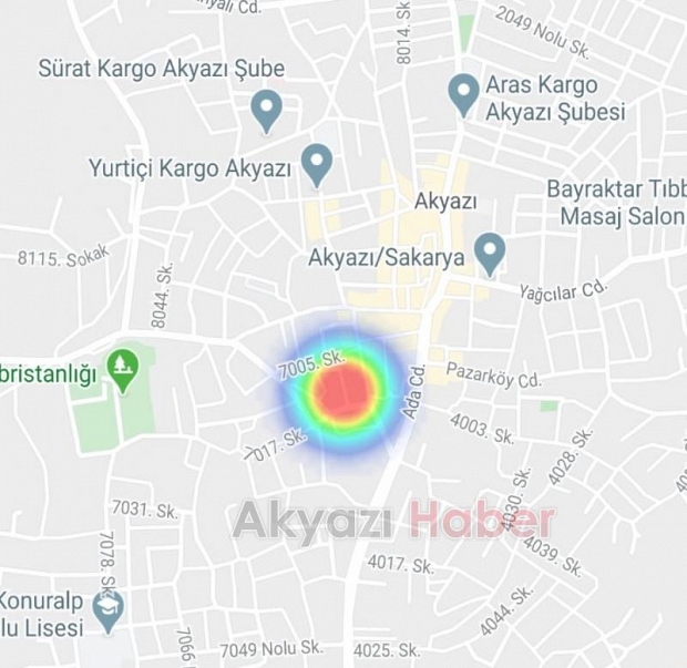 İşte Akyazı'da yüksek korona riskli yerler!