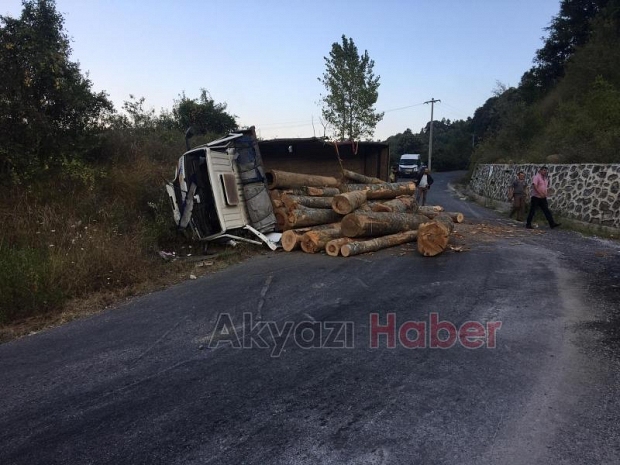 Freni patlayan kamyondan atlayıp canını kurtardı