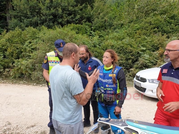 Ralli şampiyonasında kaza anı kamerada
