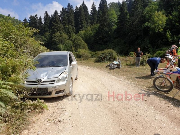 Ralli şampiyonasında kaza anı kamerada