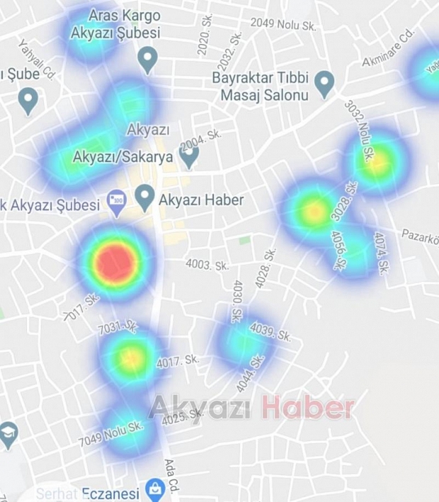 İşte Akyazı nın mahalle mahalle korona haritası