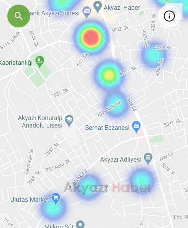 İşte Akyazı nın mahalle mahalle korona haritası