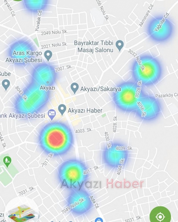 İşte Akyazı nın mahalle mahalle korona haritası
