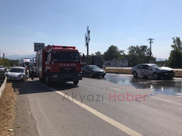 Akyazı'da 3 ayrı kazada 10 kişi yaralandı