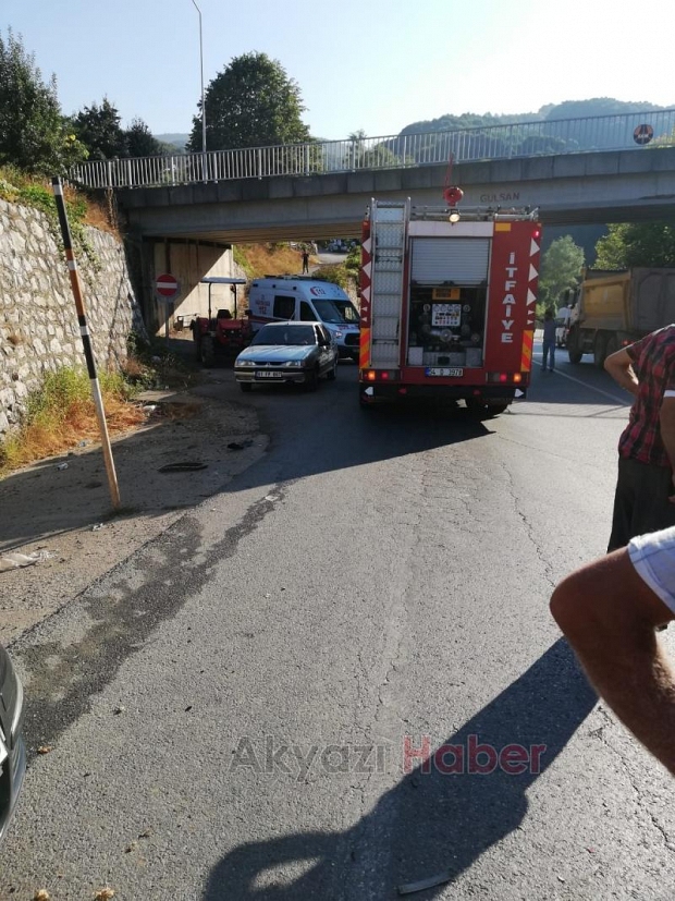 Reşadiyede kaza araçlar hurdaya döndü